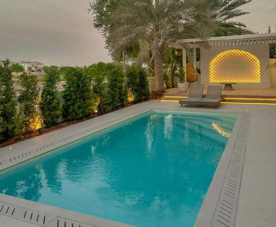 private pool for villa landscape in dubai by Hammer