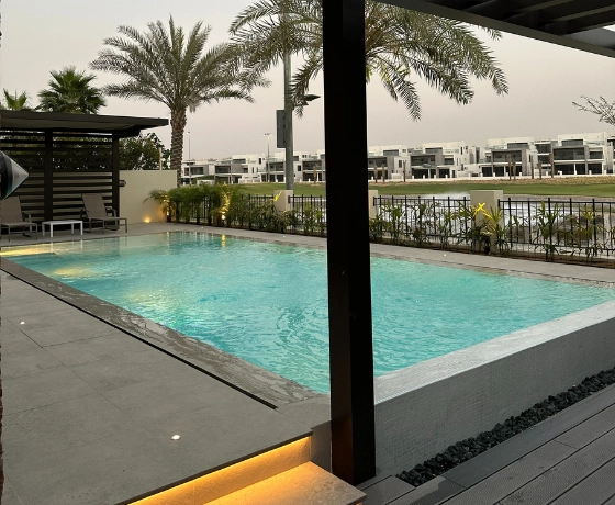 Pool construction service in Dubai by Hammer Landscape